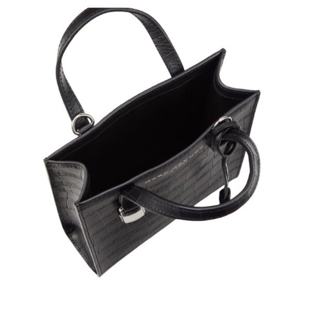 Marc Jacobs Black Croc Embossed Leather Micro Tote - Picture 7 of 7